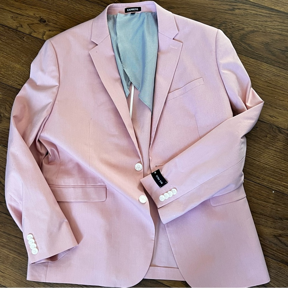 EXPRESS MEN’S PINK BLAZER JACKET SIZE 46R NWT